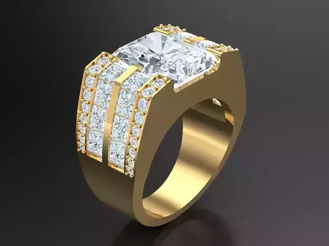 Men Diamond Multi Cluster Ring 1MR39