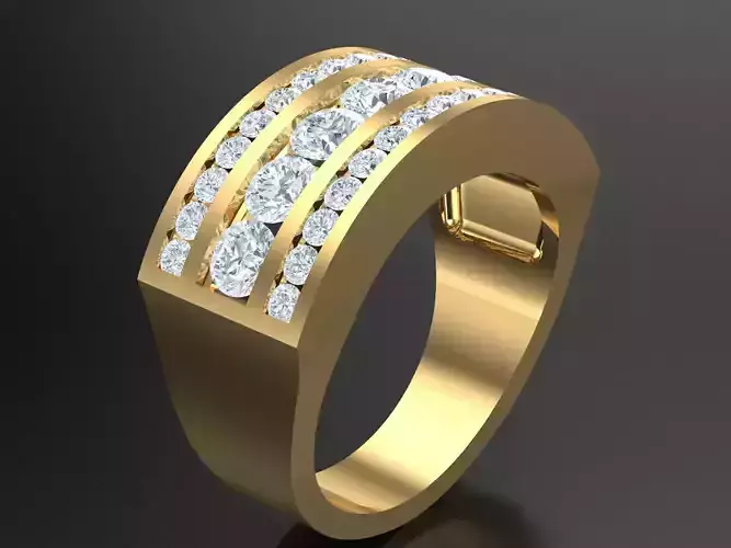 Diamond Multi Cluster Men Ring 1MR38