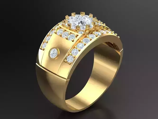 Men Diamond Multi Cluster Ring 1MR34