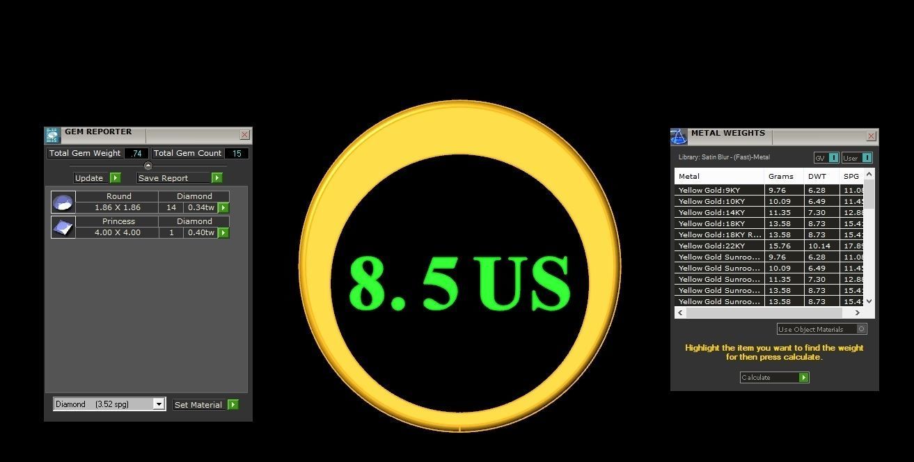 Men Diamond Multi Cluster Ring 1MR33 3D print model_1