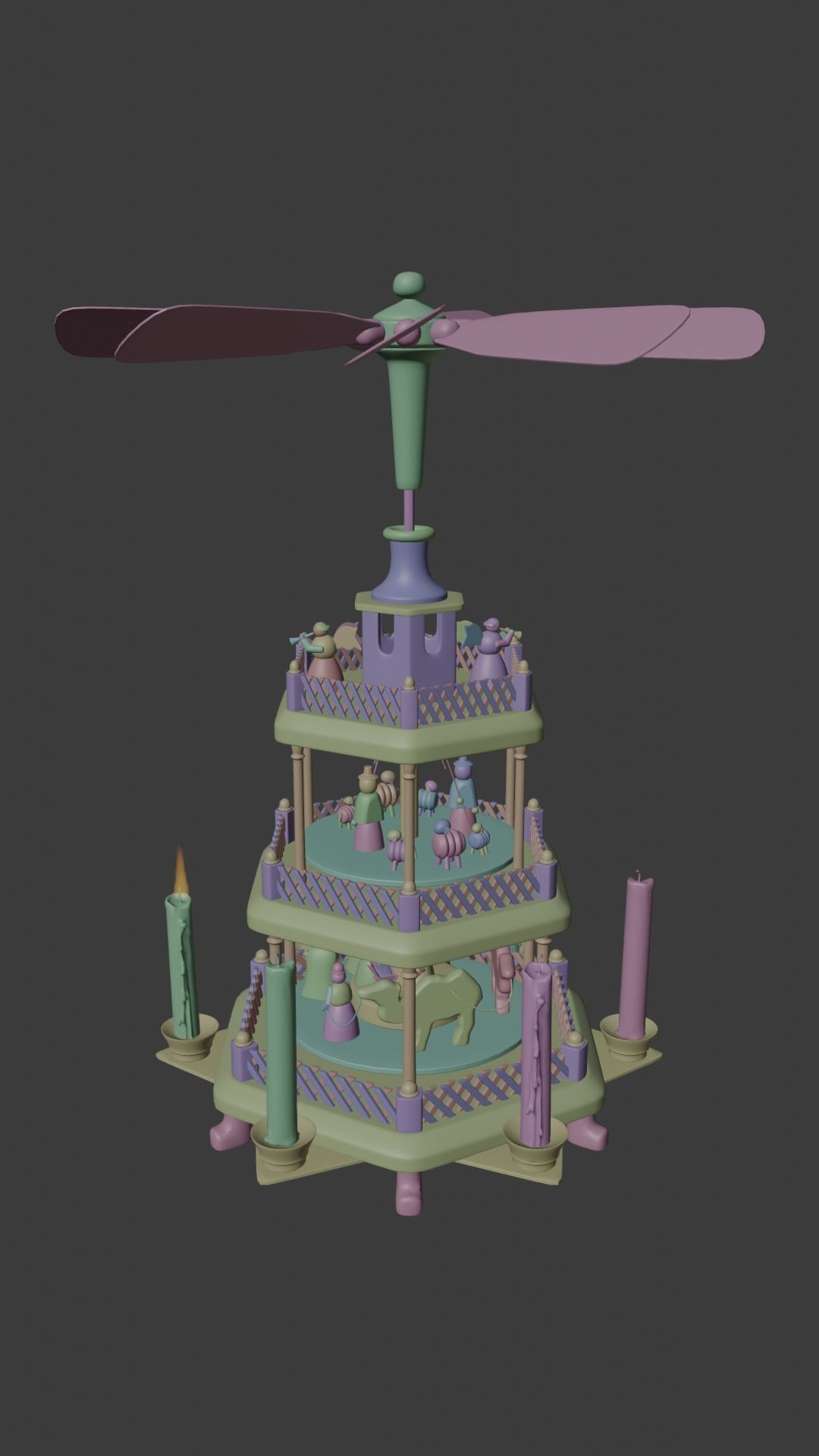 Christmas Pyramid 3D model_2