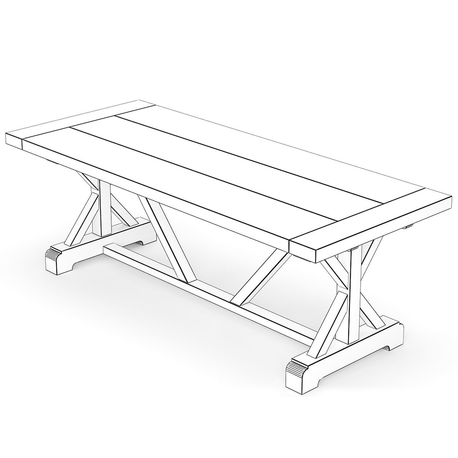 Dining set 16 3D model_5