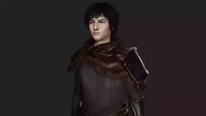 Medieval Archer Realistic 3D Character Model 3D model