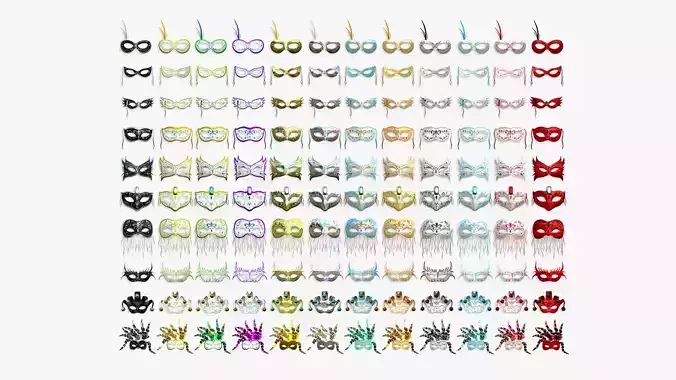120 Carnival Masks Super Collection - Costume Character Design 