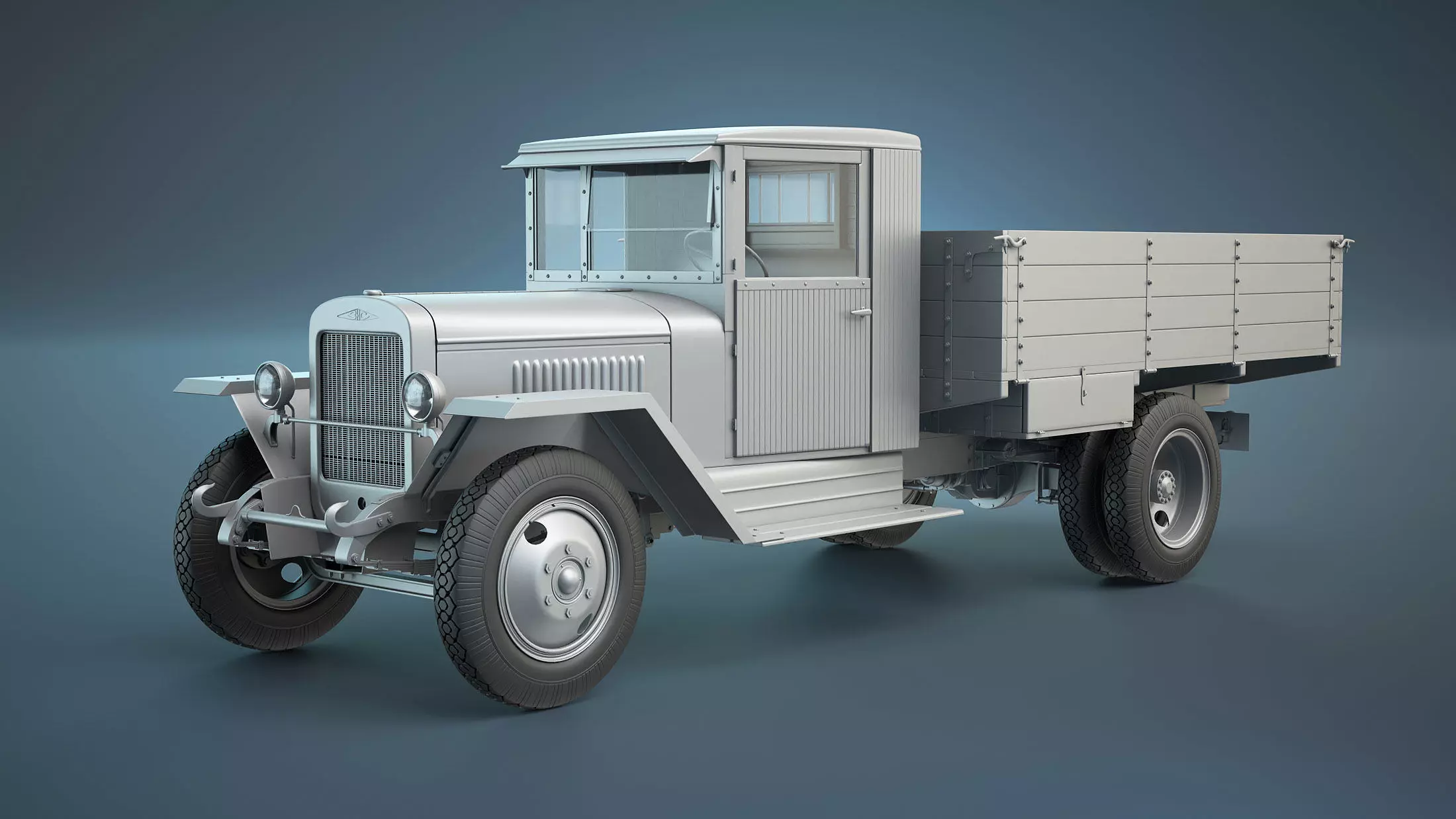 ZIS-5 Flatbed Truck High-Poly 3D model