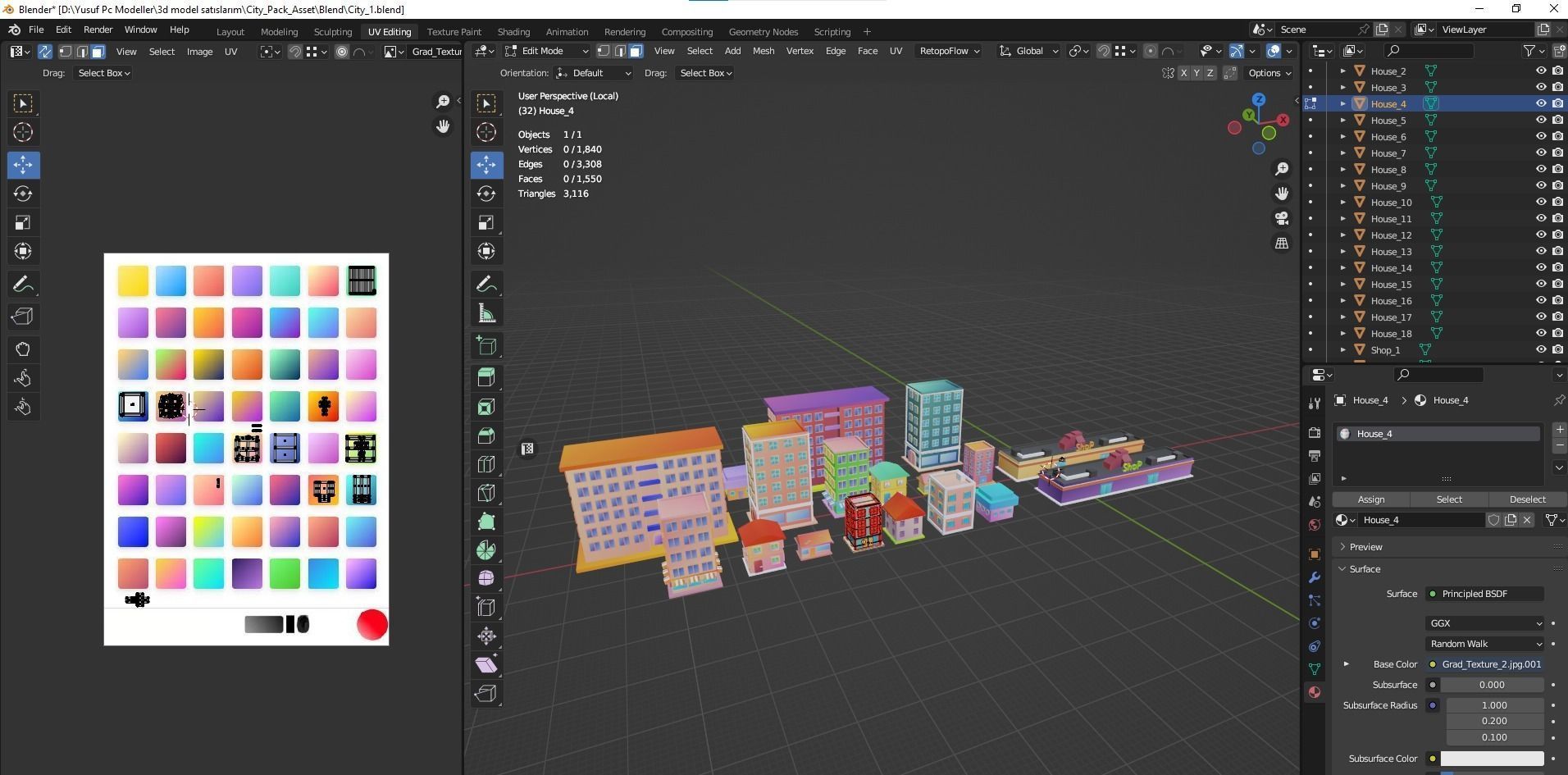 Low Poly Home Pack Free low-poly 3D model_2