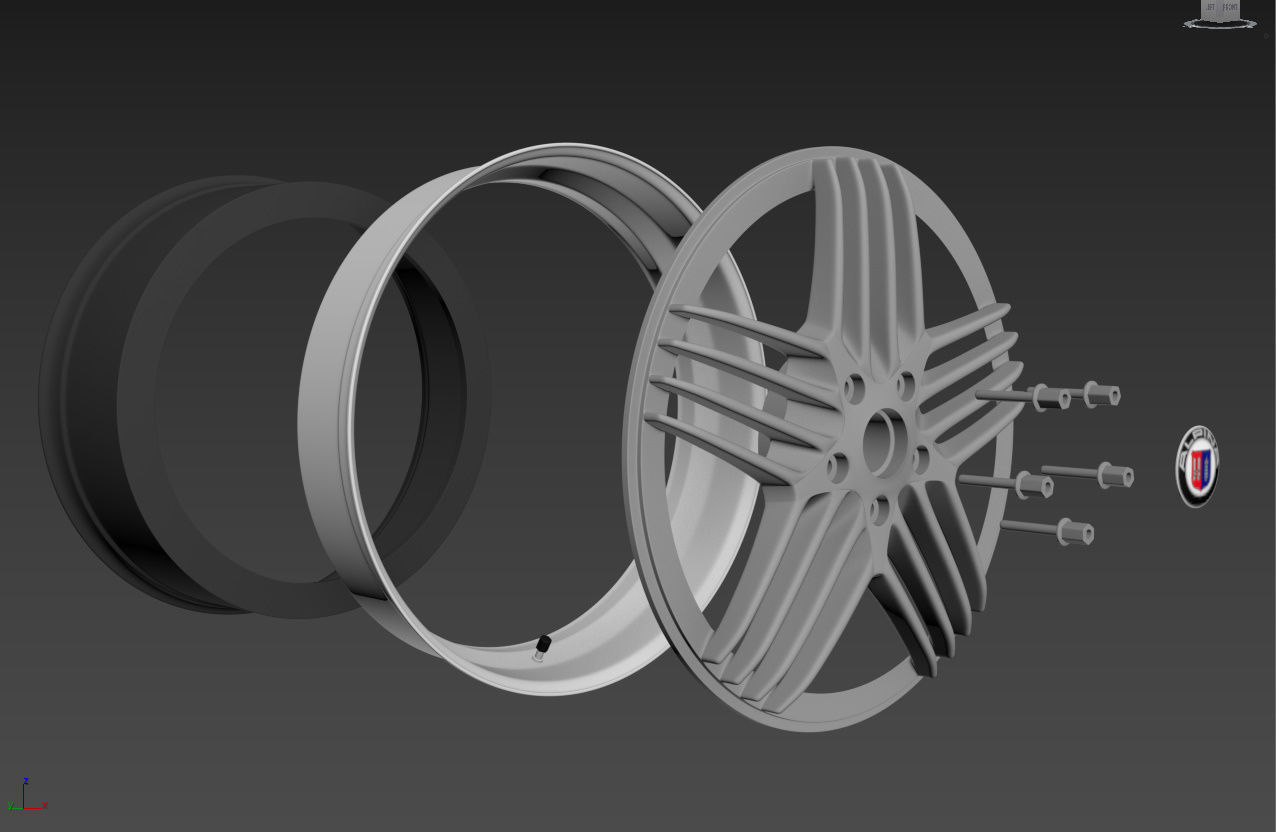 ALPINA Custom wheel 3D model_41