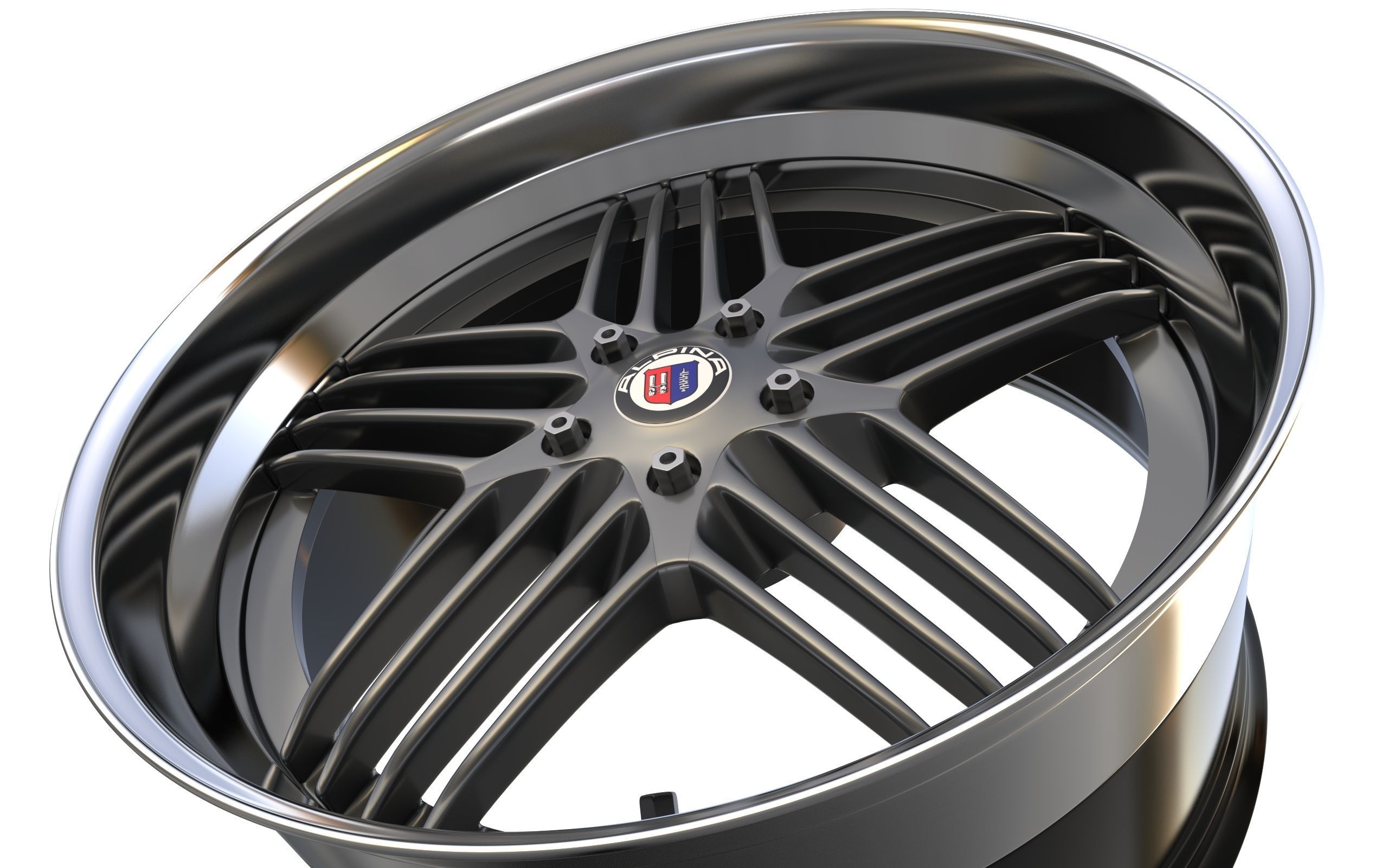 ALPINA Custom wheel 3D model_7