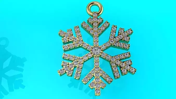 Nice snowflake pack - 4 pendants and 4 stud earrings 3D print model