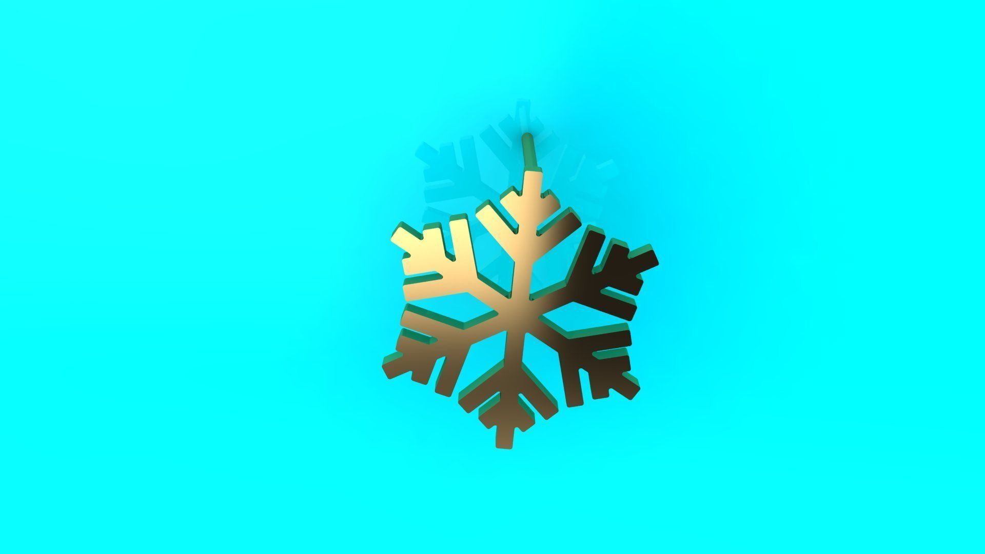 Nice snowflake pack - 4 pendants and 4 stud earrings 3D print model_3