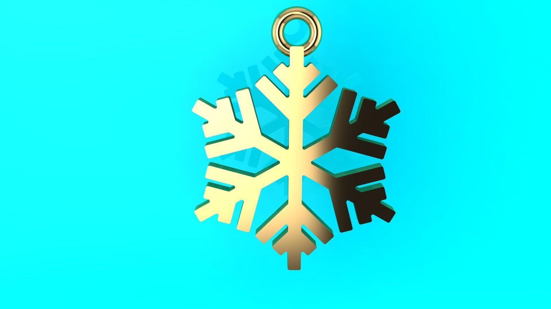 Nice snowflake pack - 4 pendants and 4 stud earrings 3D print model_2