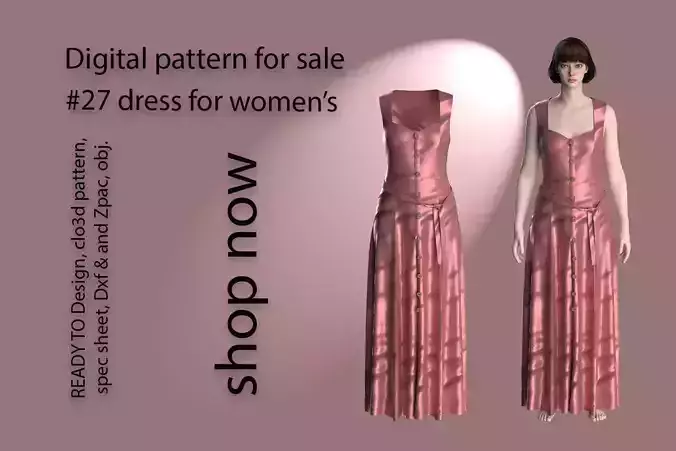 27 long dress pattern