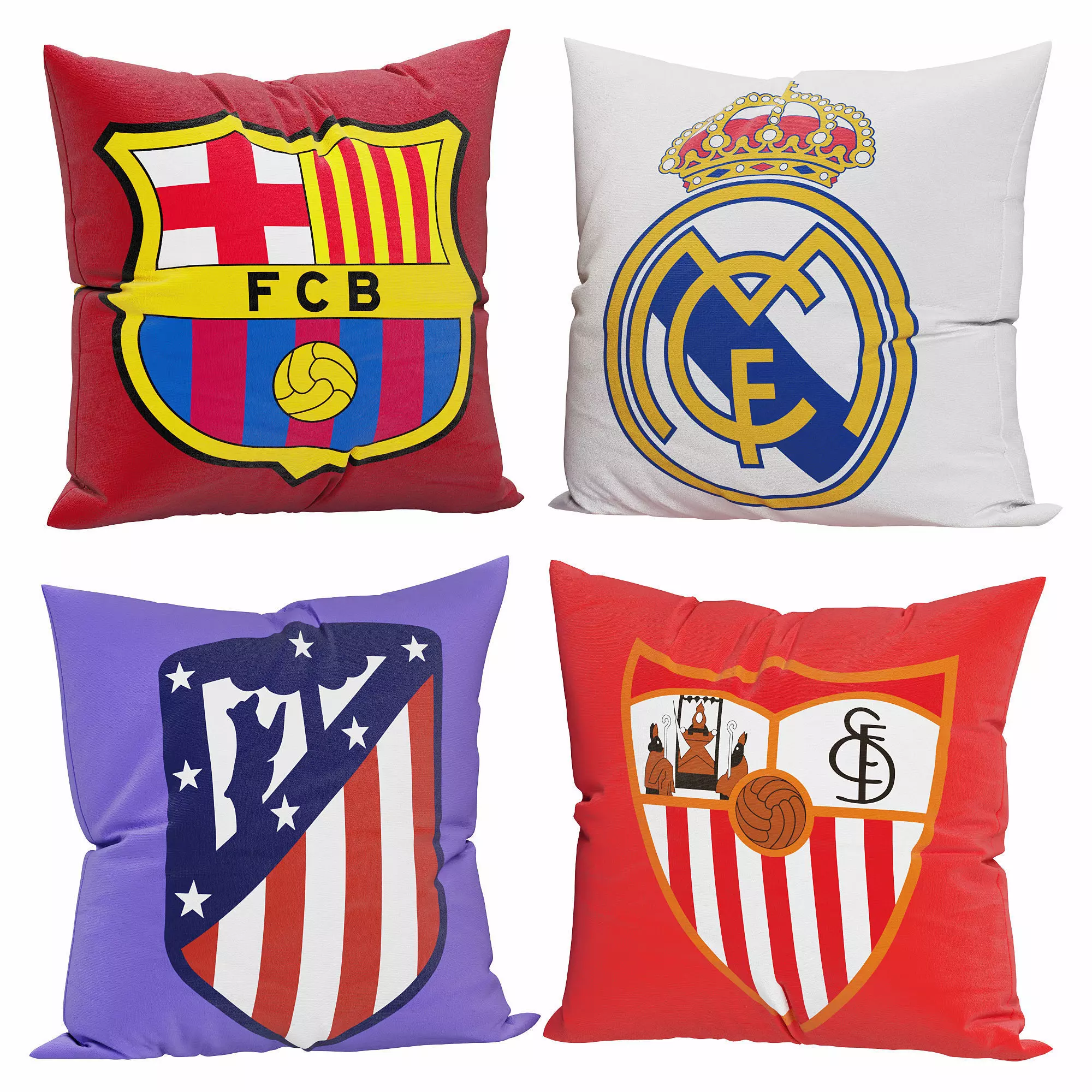 Football Club Pillow Set 02 3D model