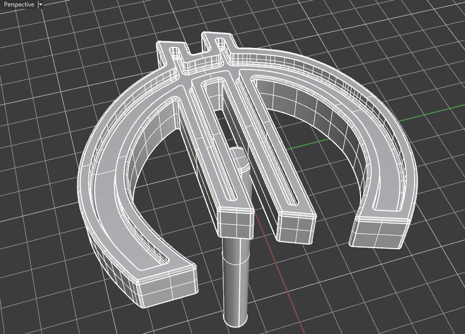 Euro symbol stud earring enamel ready 3D print model_16