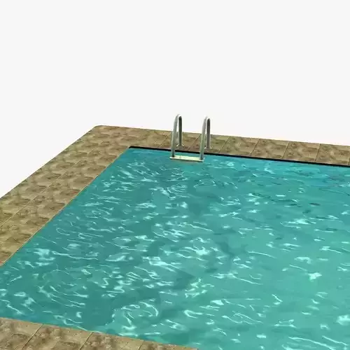 Low poly swimming pool Low-poly 3D model