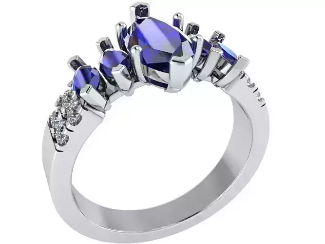 Marquise Sapphire Ring 1010