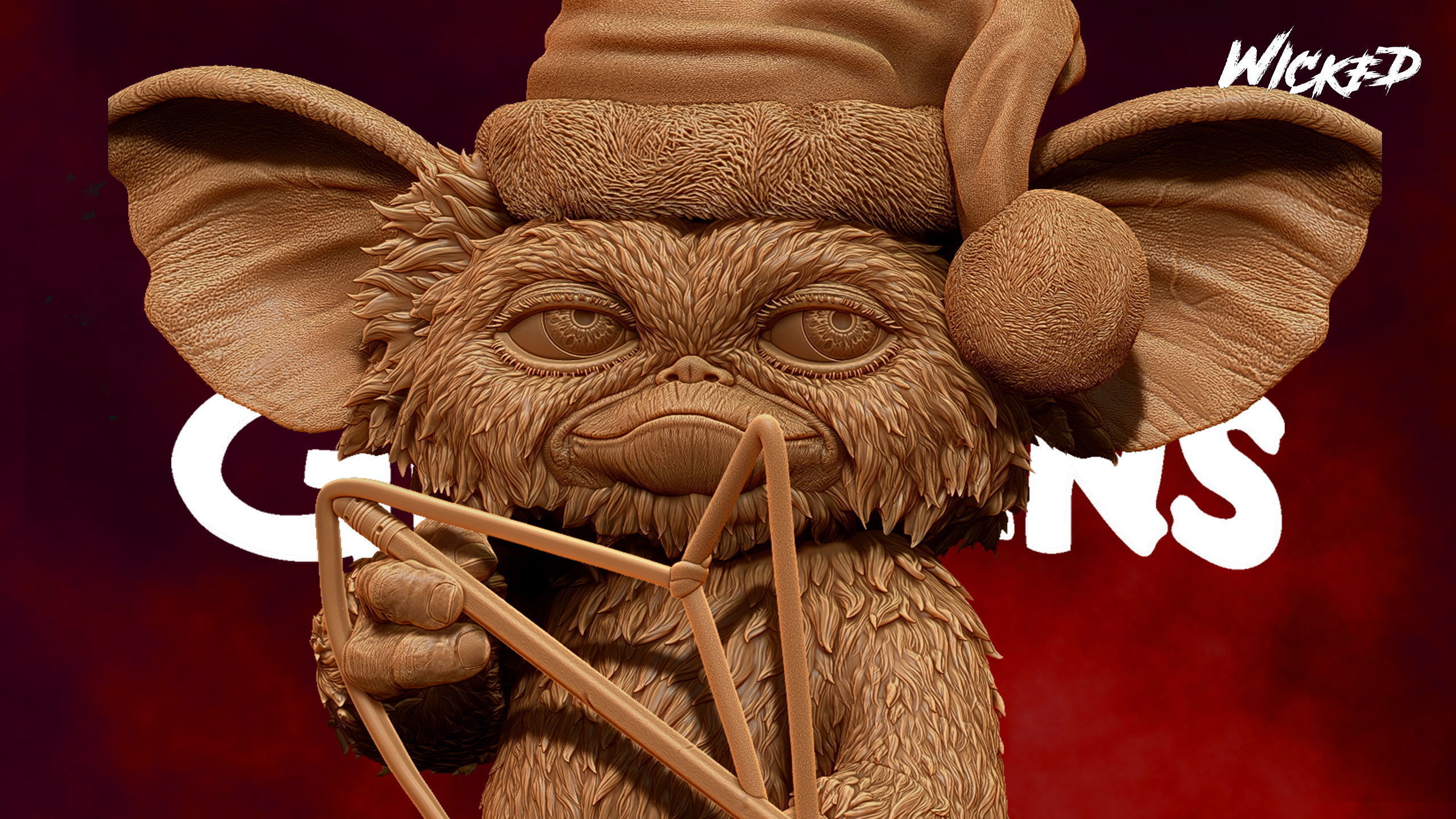 Wicked Gremlins Gizmo Sculpture Tested for 3D printing 3D print model_1
