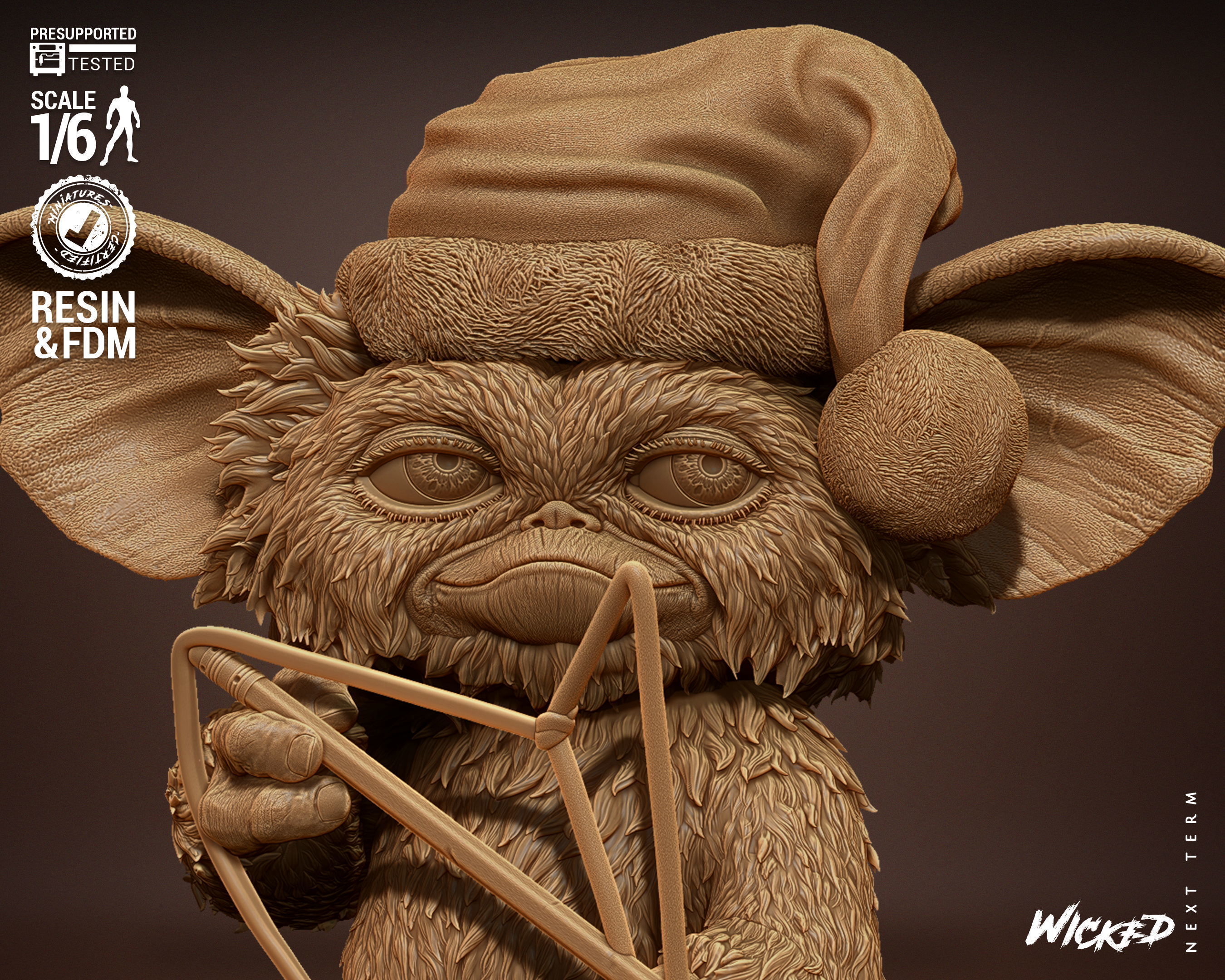 Wicked Gremlins Gizmo Sculpture Tested for 3D printing 3D print model_22