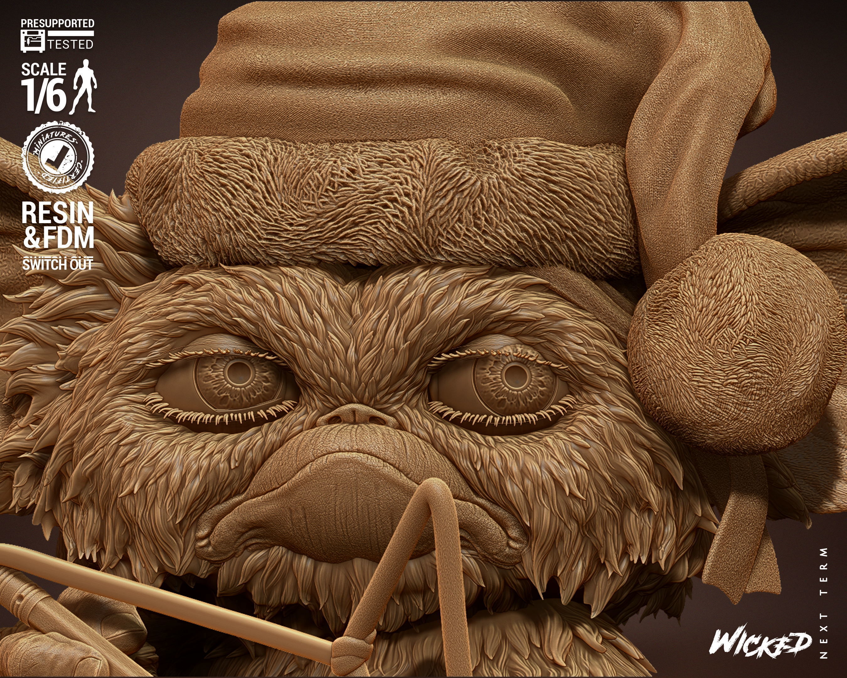 Wicked Gremlins Gizmo Sculpture Tested for 3D printing 3D print model_45
