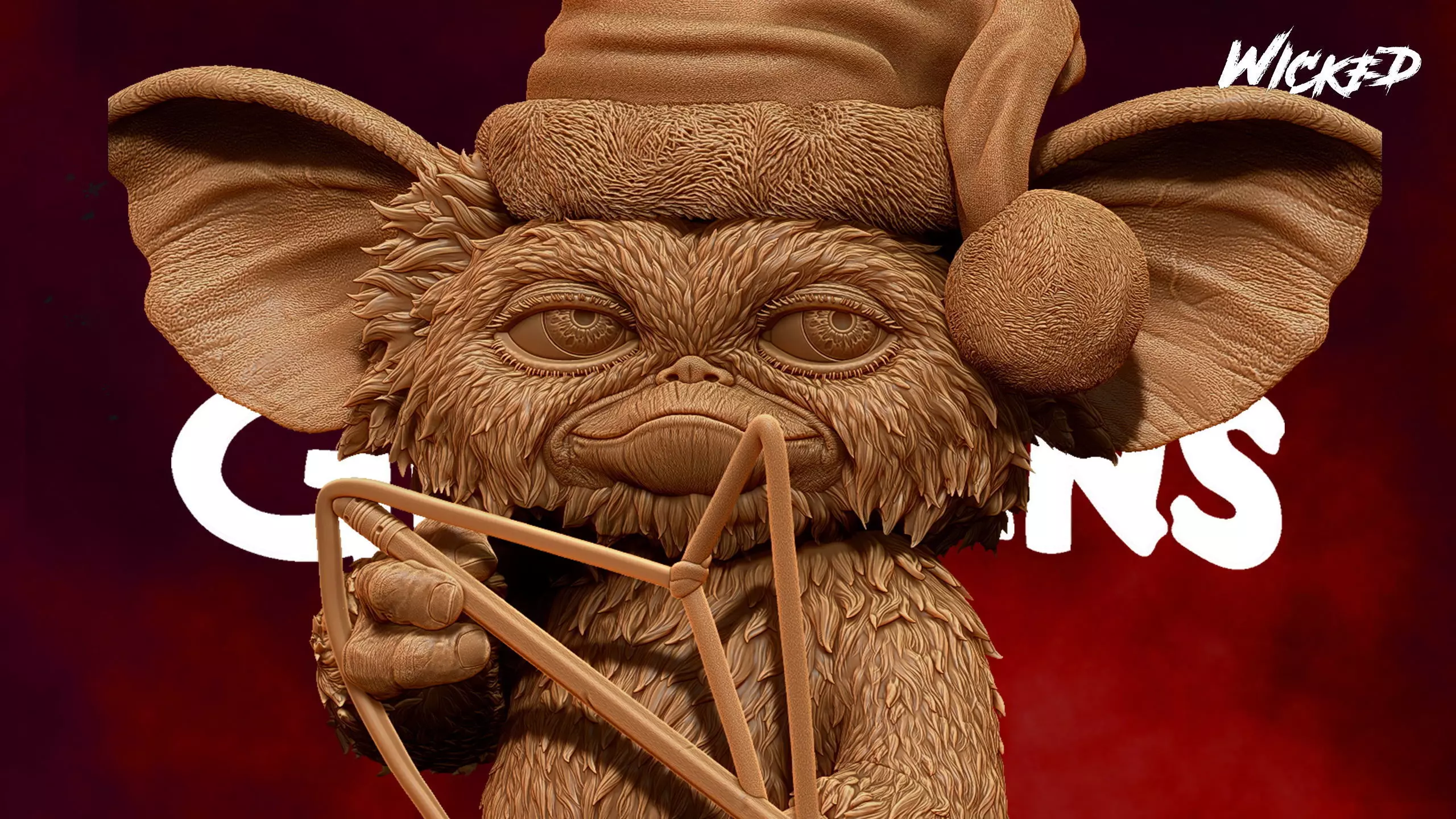 Wicked Gremlins Gizmo Sculpture Tested for 3D printing 3D print model_0