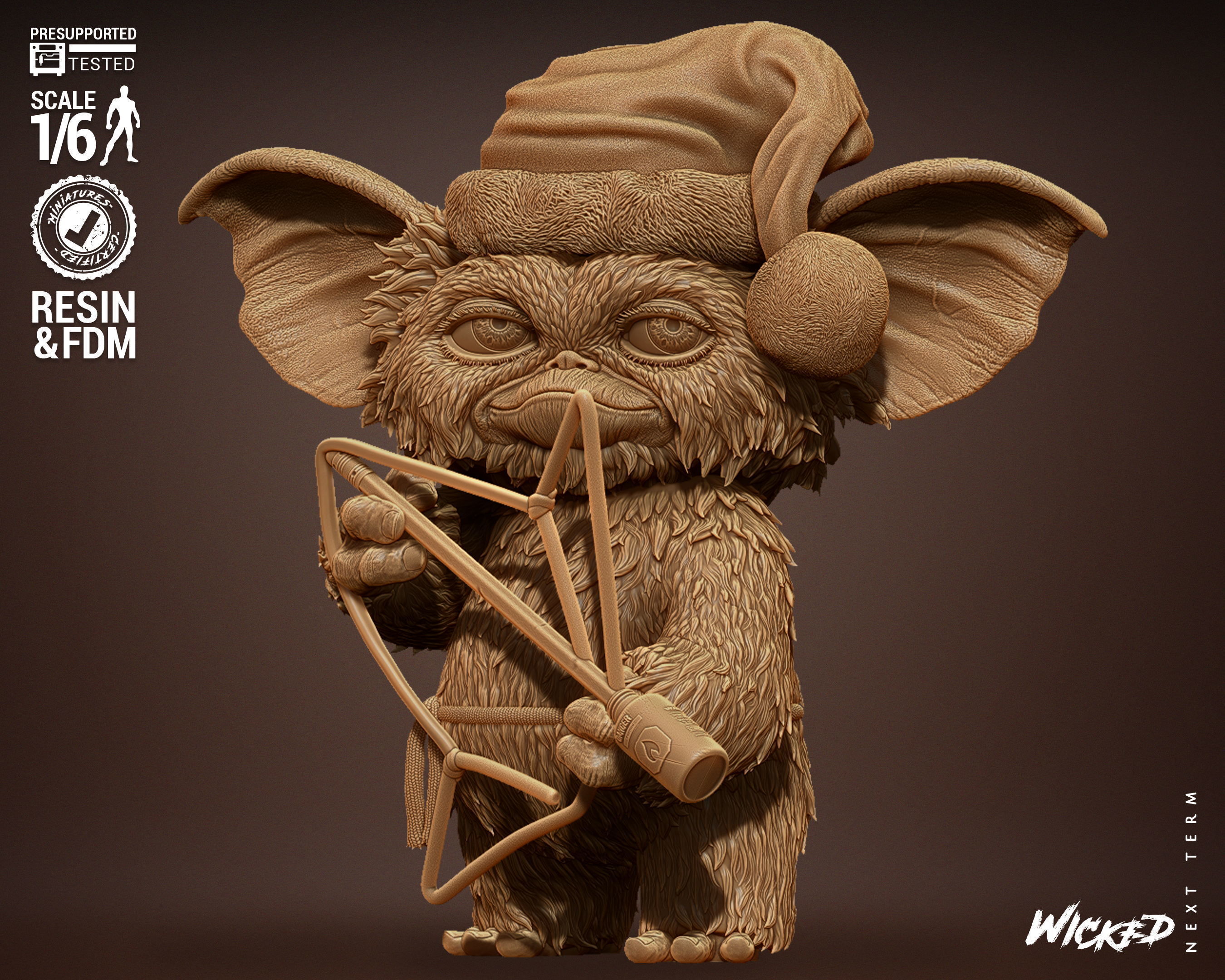 Wicked Gremlins Gizmo Sculpture Tested for 3D printing 3D print model_11