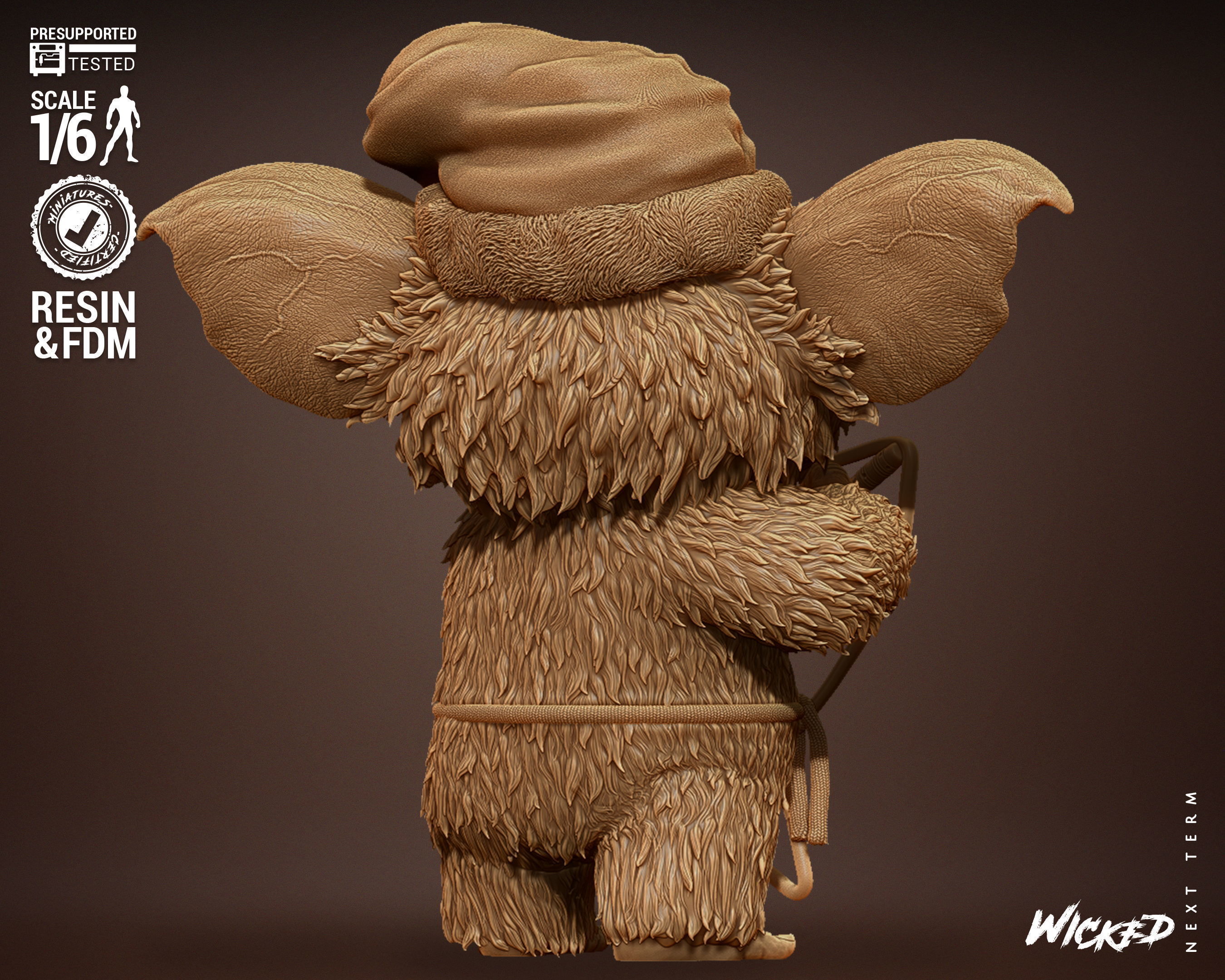 Wicked Gremlins Gizmo Sculpture Tested for 3D printing 3D print model_14