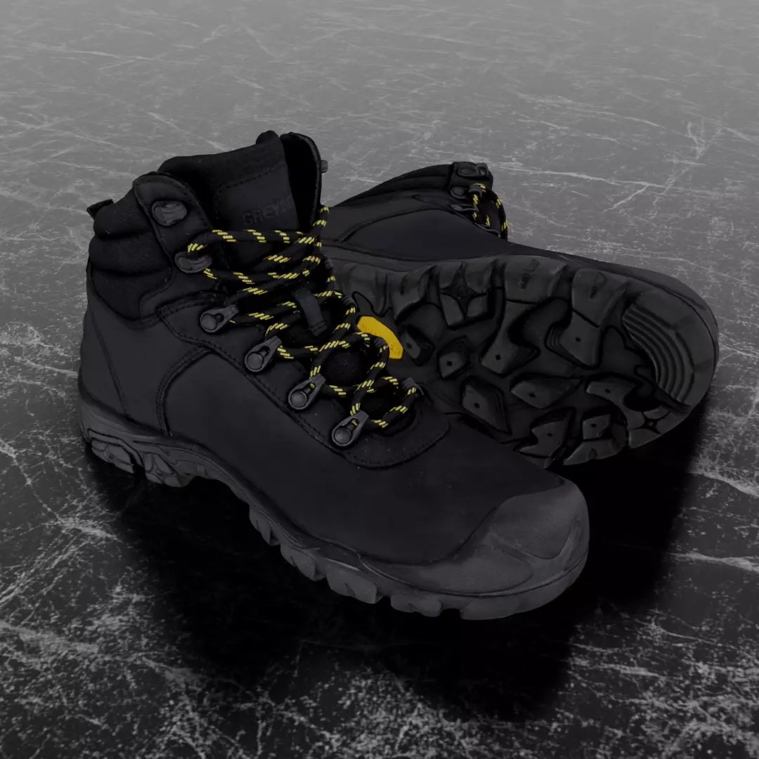 GREYDER 3D BOOTS - BLACK Low-poly 3D model_0