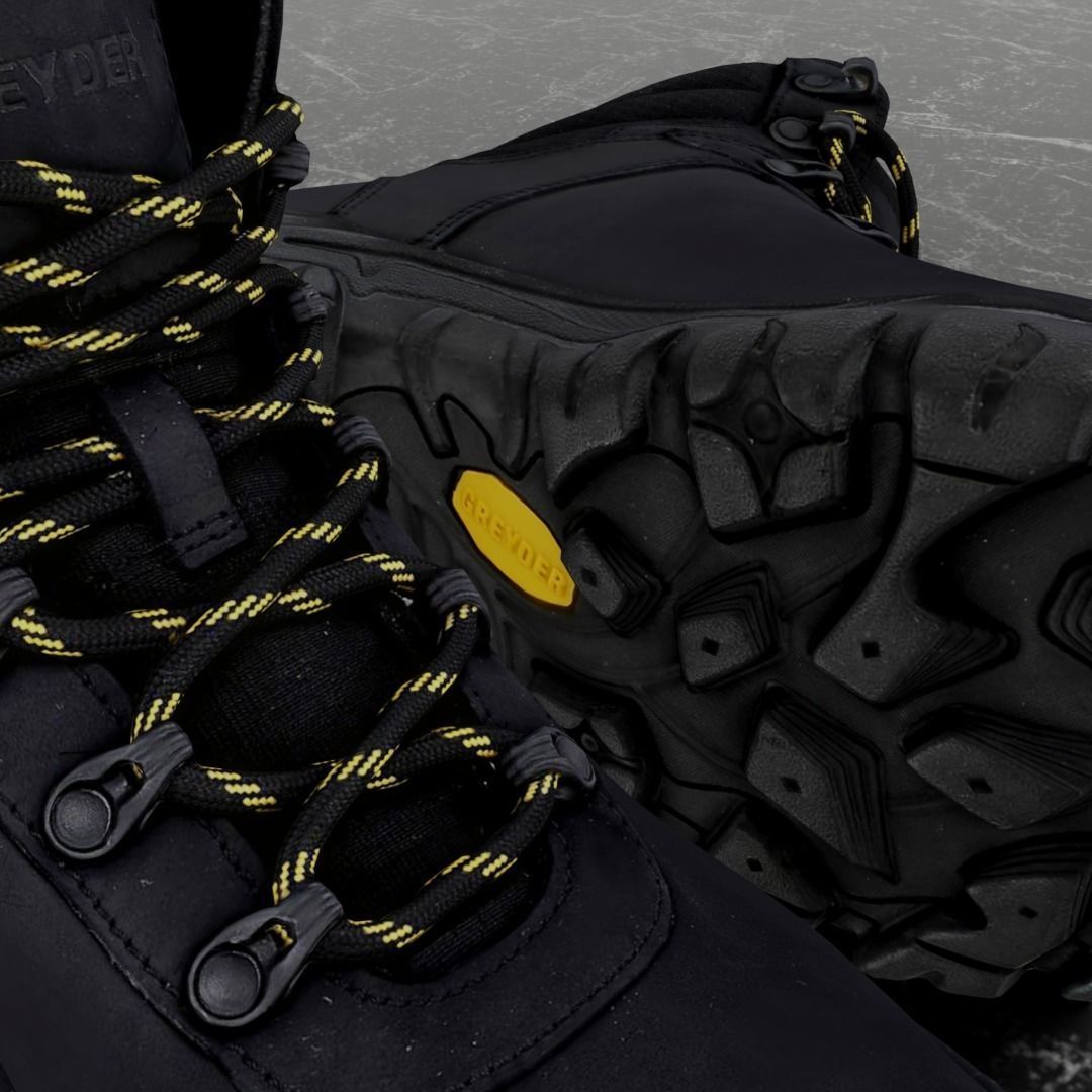 GREYDER 3D BOOTS - BLACK Low-poly 3D model_10