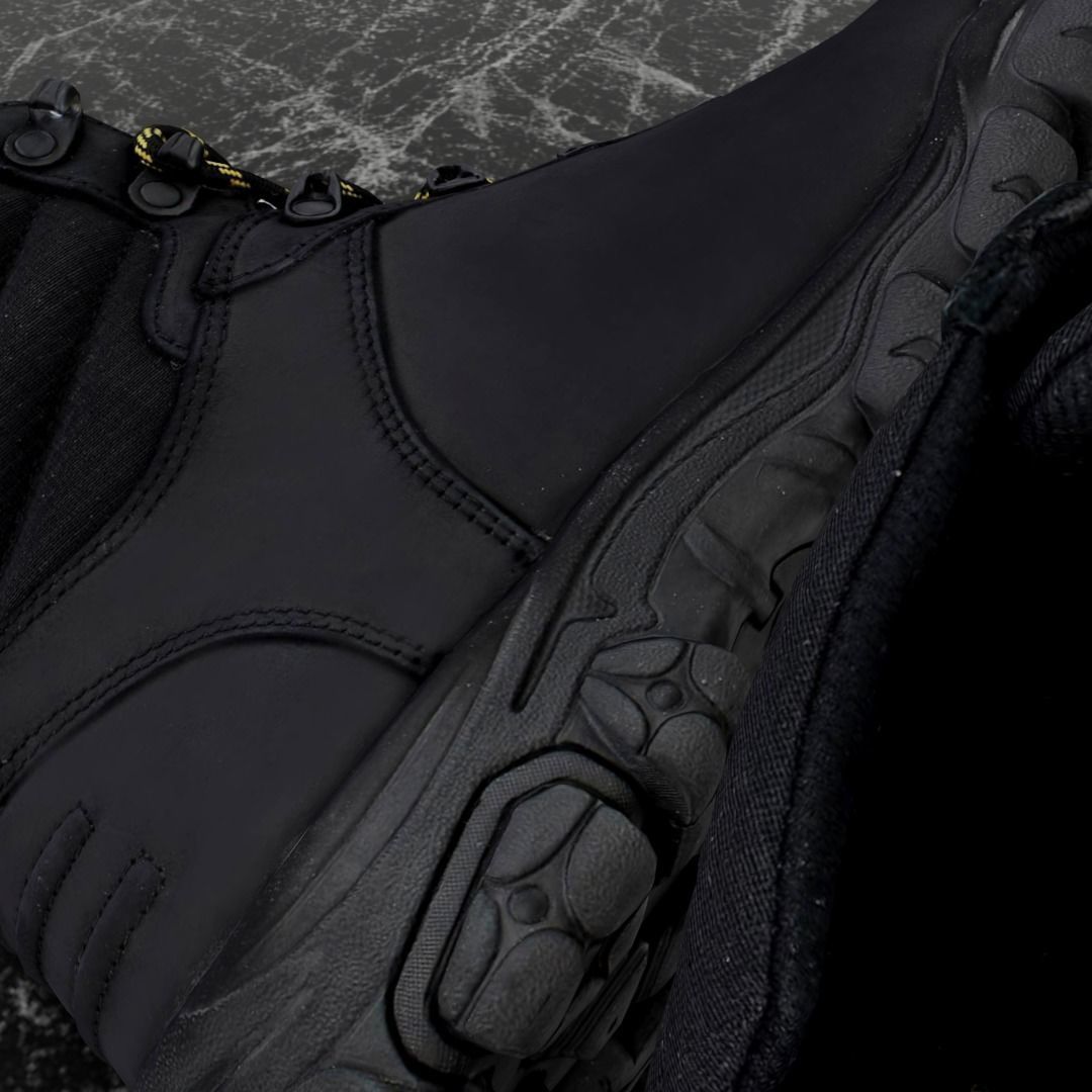 GREYDER 3D BOOTS - BLACK Low-poly 3D model_9