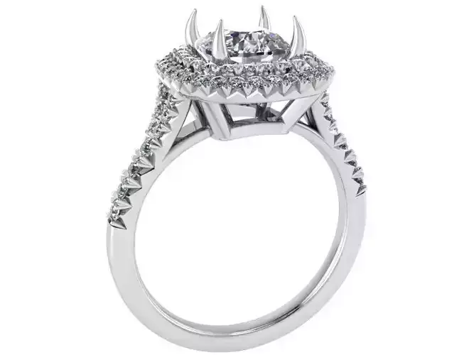 Cushion Halo Ring 1013 3D print model