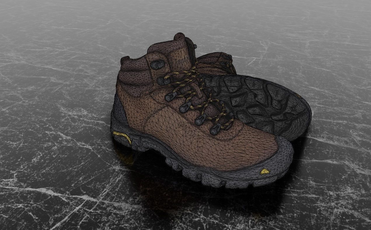 GREYDER 3D BOOTS - BROWN Low-poly 3D model_13