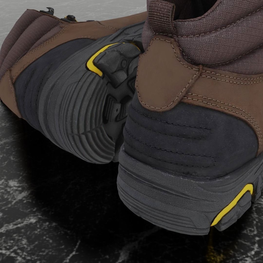 GREYDER 3D BOOTS - BROWN Low-poly 3D model_9