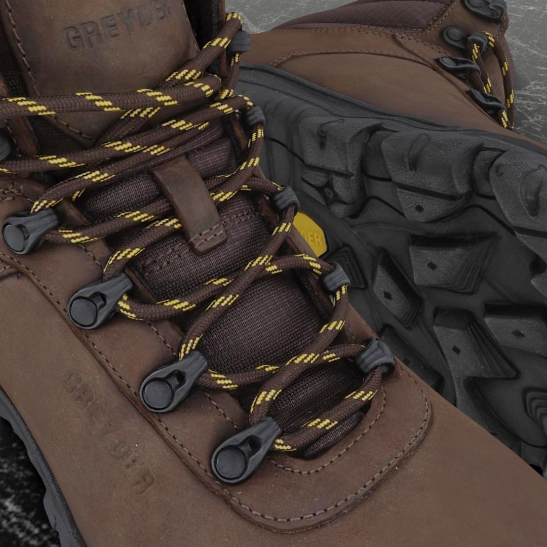 GREYDER 3D BOOTS - BROWN Low-poly 3D model_10