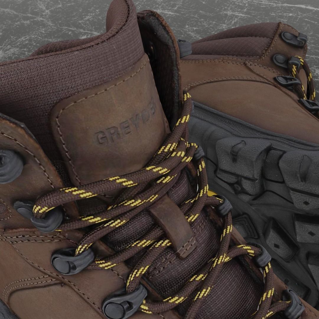 GREYDER 3D BOOTS - BROWN Low-poly 3D model_11