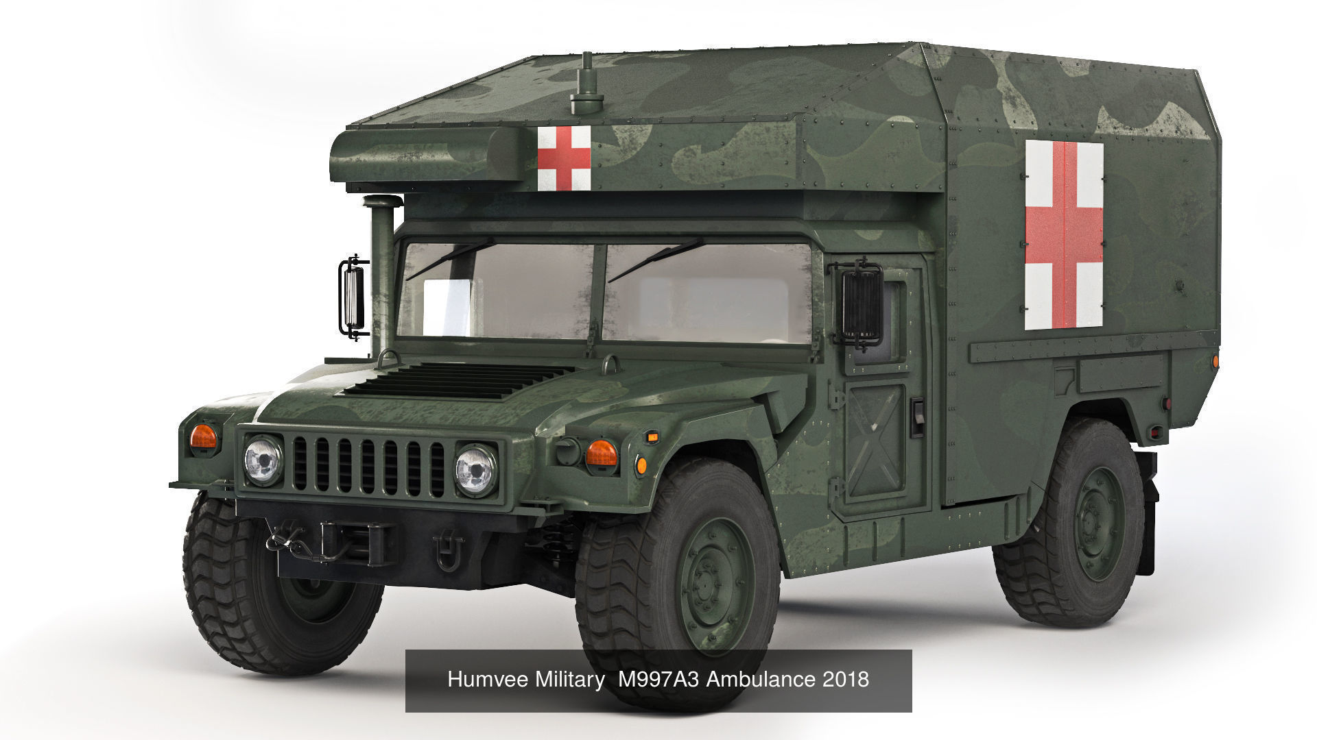 Humvee Military M1038 M1097A2 M1165A1 M1038 M242 Bushmaster 3D Model Collection_3