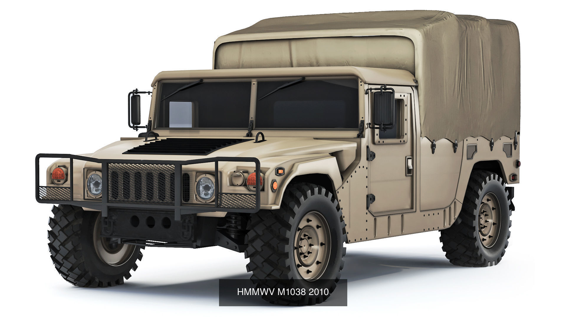 Humvee Military M1038 M1097A2 M1165A1 M1038 M242 Bushmaster 3D Model Collection_7