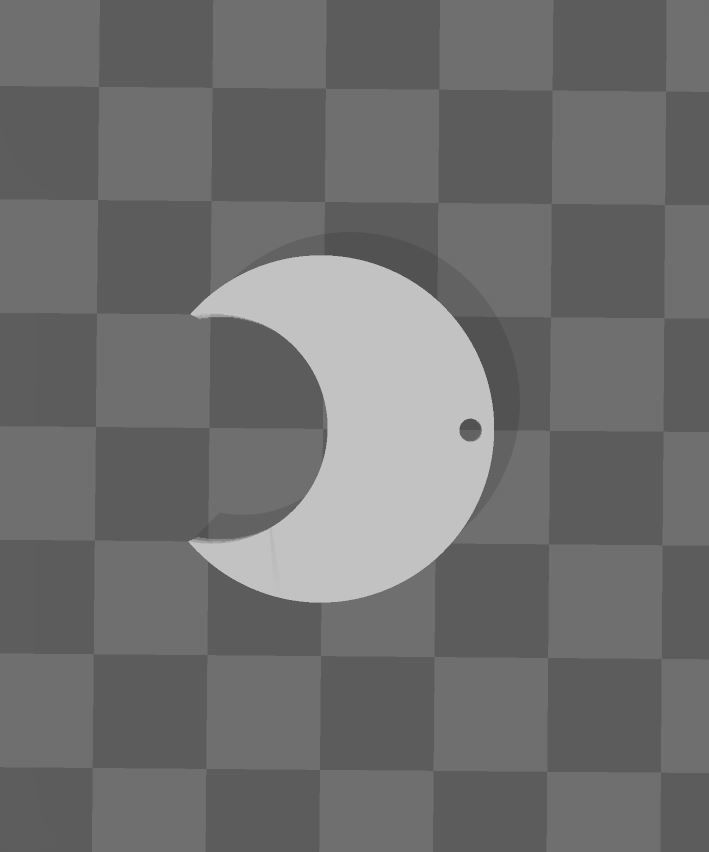 Pendiente de luna Free 3D model_3