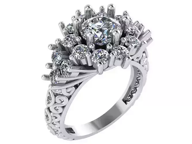 Round Halo Ring 1016