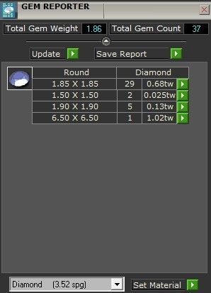 Round Diamond Ring Set 3 Pcs 1033 3D print model_5