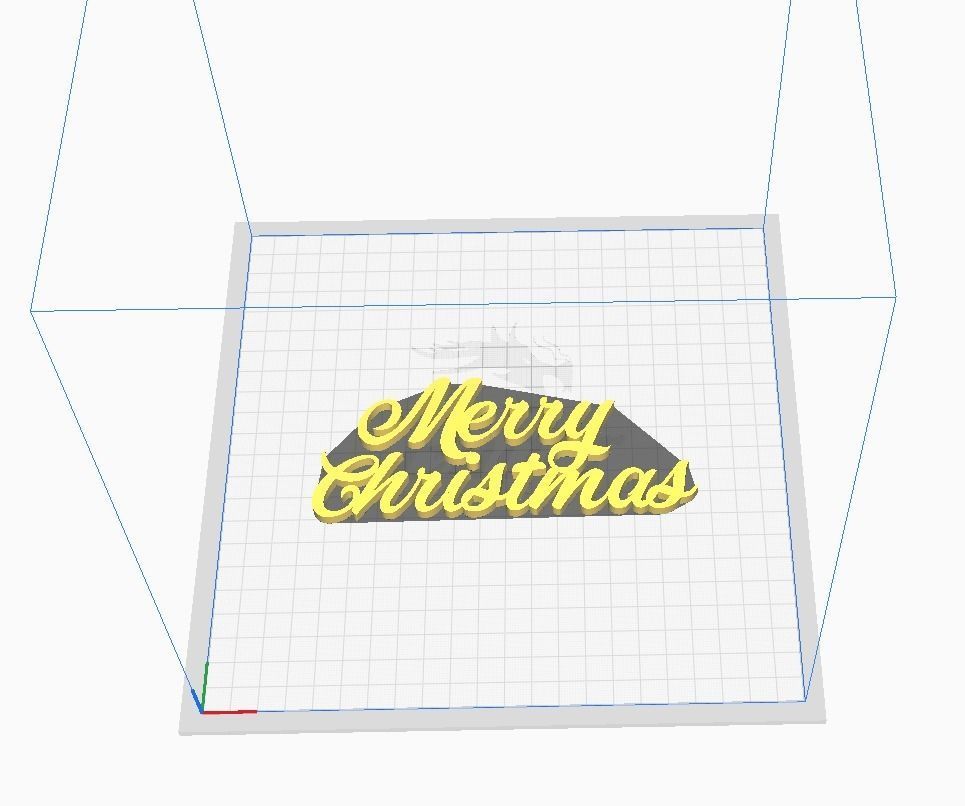 Merry Christmas - 3D printable text - 3D model 3D print model_4