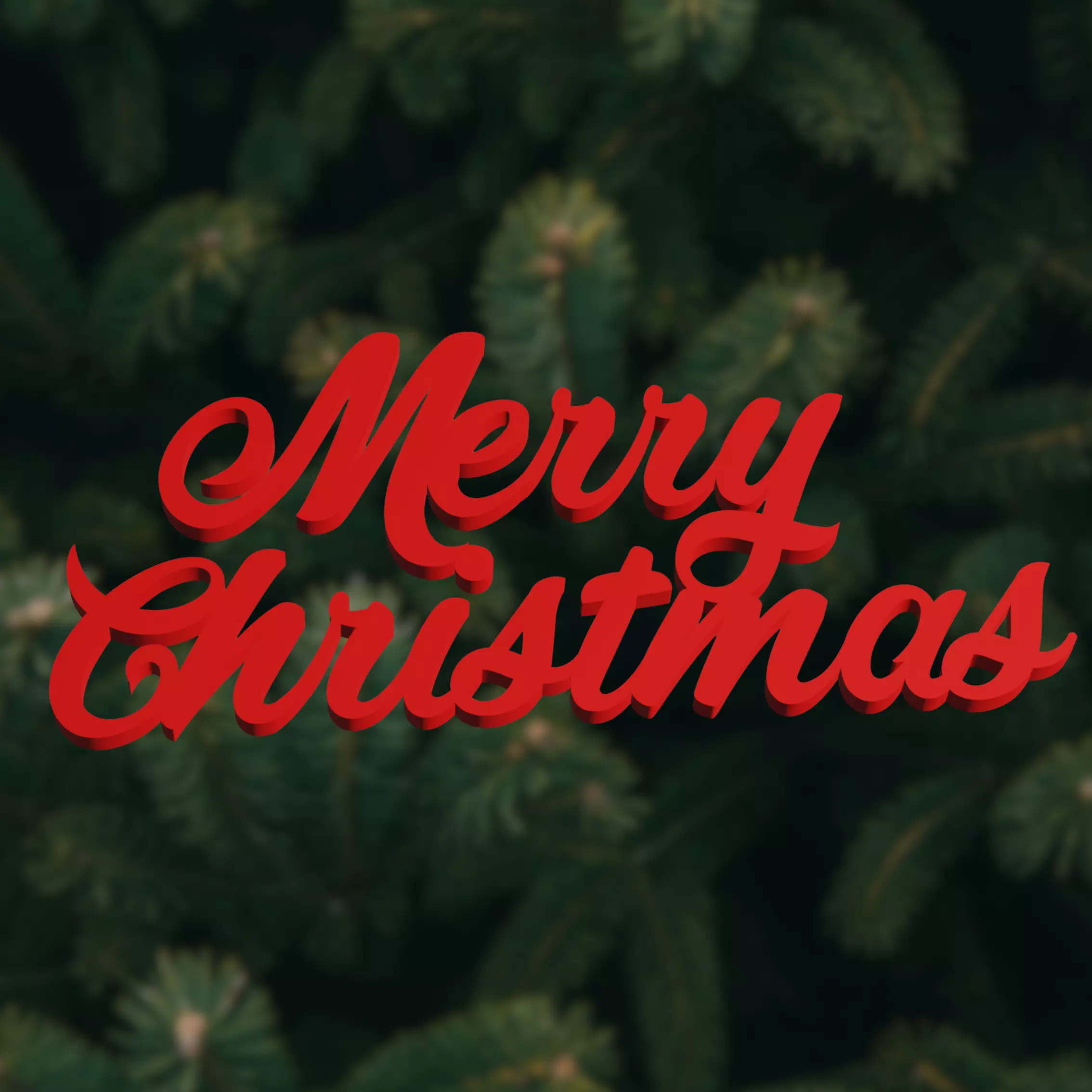 Merry Christmas - 3D printable text - 3D model 3D print model_0