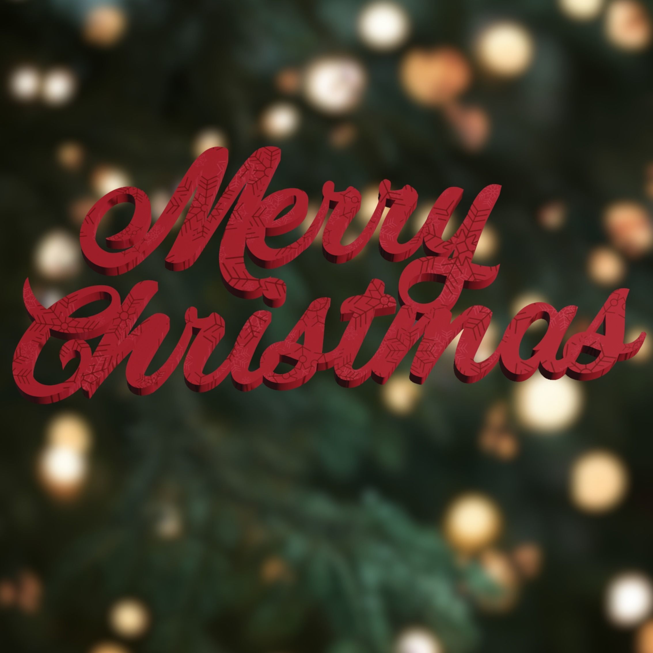Merry Christmas - 3D printable text - 3D model 3D print model_1