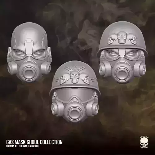 Gas Mask Ghoul Collection 3D printable files for Action Figures