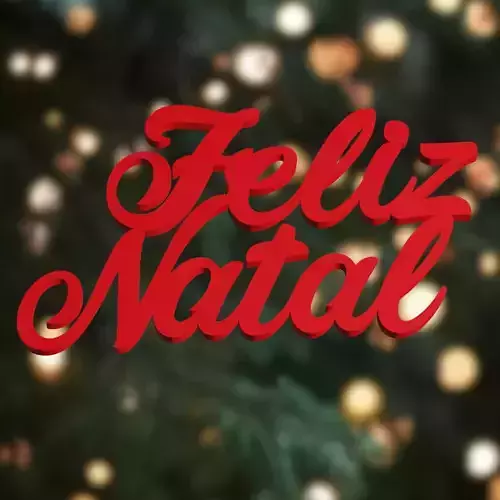 Feliz Natal - 3D Printable text In Portuguese - 3D model 3D print model