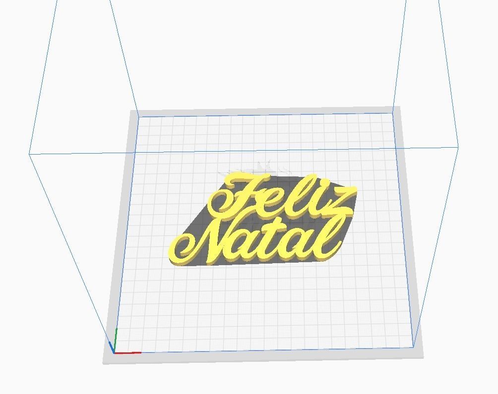 Feliz Natal - 3D Printable text In Portuguese - 3D model 3D print model_5