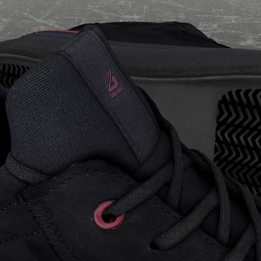 GREYDER 3D SHOES - AIR - SUEDE Low-poly 3D model_10