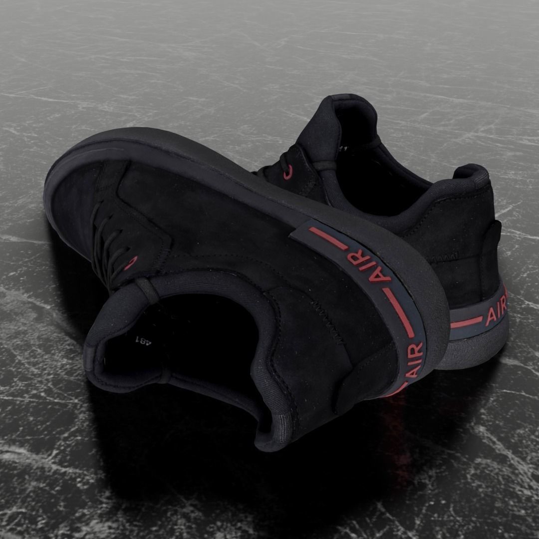 GREYDER 3D SHOES - AIR - SUEDE Low-poly 3D model_6