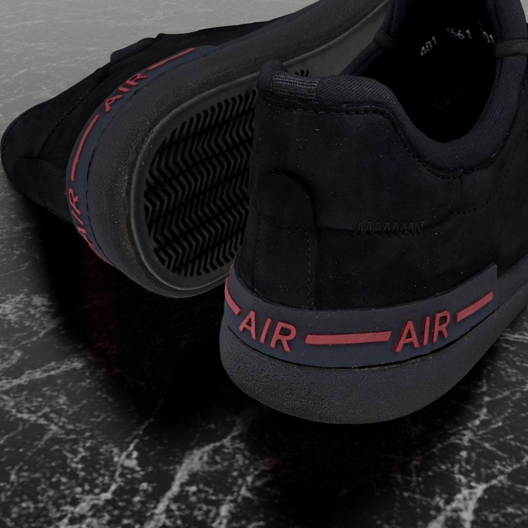 GREYDER 3D SHOES - AIR - SUEDE Low-poly 3D model_8