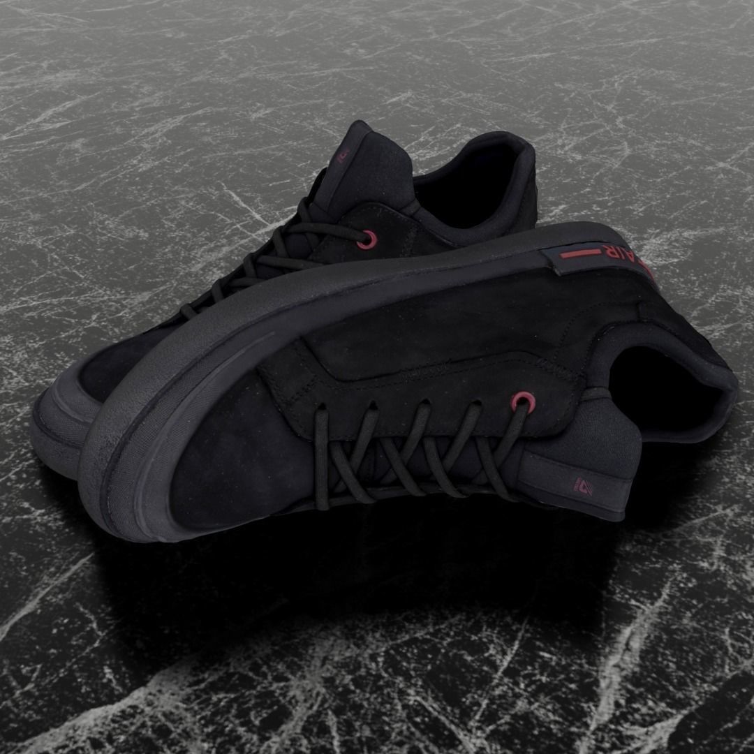 GREYDER 3D SHOES - AIR - SUEDE Low-poly 3D model_1