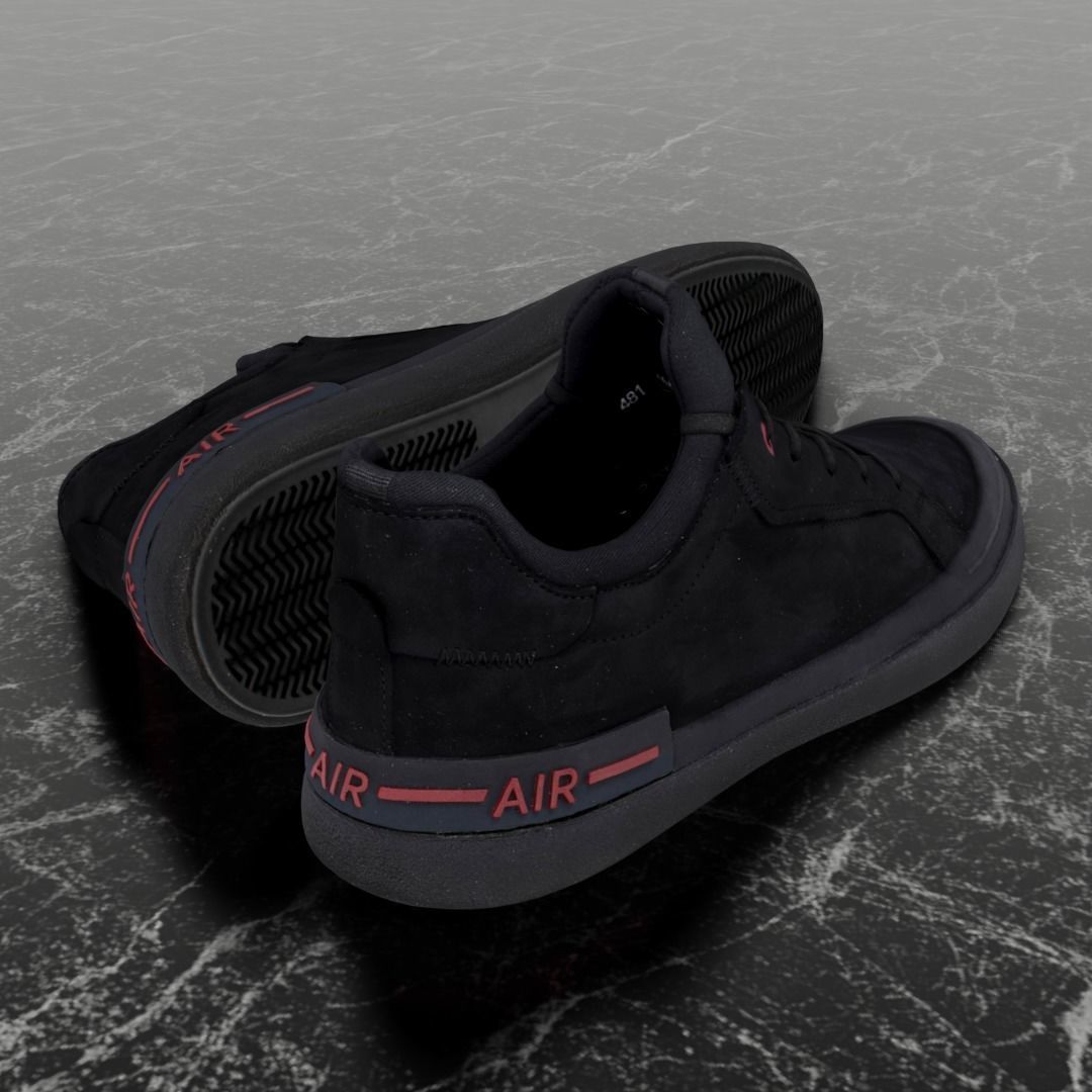 GREYDER 3D SHOES - AIR - SUEDE Low-poly 3D model_5